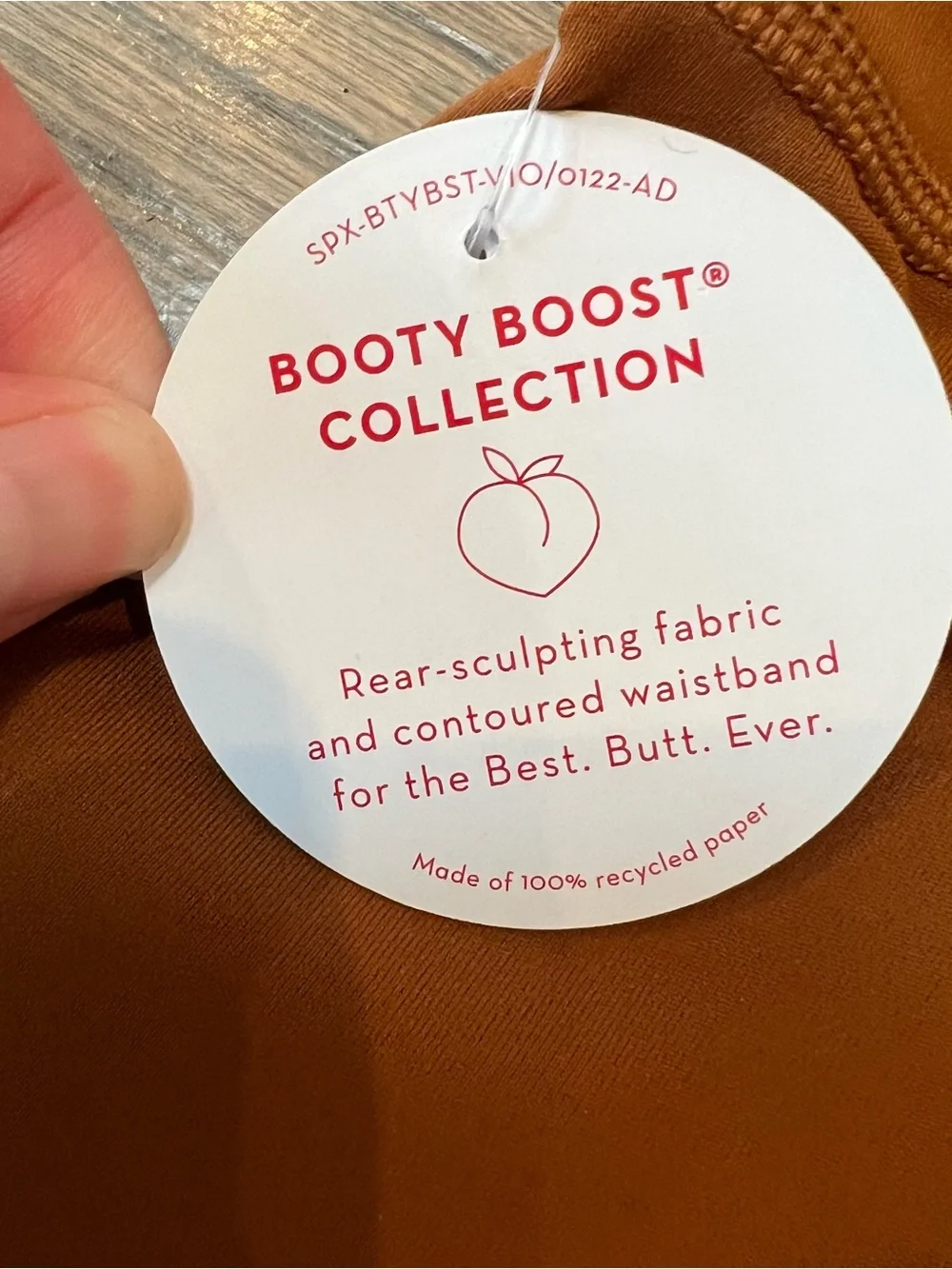 Spanx Leggings Booty Boost 7/8 Length Butterscotch Medium NWT Athleisure